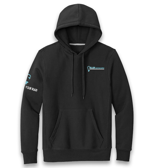 Black Geller Lighting Supply Pullover Super Heavyweight Hoodie with Breast & Shoulder Logo Black Geller Lighting Supply Pullover Super Heavyweight Hoodie with Breast & Shoulder Logo