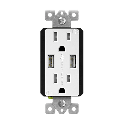 Enerlites | 61501-TR2USB-CC-W | 61501-TR2USB-CC-W