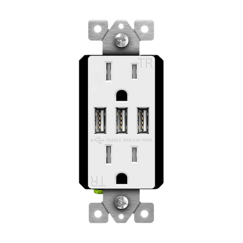 Enerlites | 61501-TR3USB-CC-W | 61501-TR3USB-CC-W