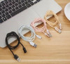 8WARE Braided Magnetic Cable with 3 connectors Micro USB/USB Type-C/ Lightning in Black Blue