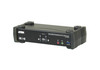 ATEN Desktop KVMP Switch 2 Port Single to Dual Display 4k DisplayPort MST w/ audio, Cables Included, 2x USB Port, Selection Via Front Panel
