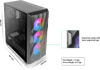 ANTEC DF700 FLUX Wave Mesh Front, High Airflow, Tempered Glass with 3x ARGB Fan Front, 1x Rear, 1x PSU Shell (Reverse Fan blade) ATX Gaming Case