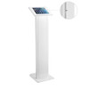 BRATECK Anti-theft Freestanding Tablet Kiosk Stand 9.7'/10.2' Ipad, 10.5' Ipad Air/Ipad Pro, 10.1' Sansung Galaxy TAB A (2019)- White
