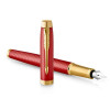 PARKER IM Premium Fountain Pen - Red with Gold Trim - D-PAR2143653 shop at AUSTiC 3D Shop