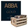 UNIVERSAL MUSIC Crosley Record Storage Crate &  ABBA GOLD - DOUBLE VINYL ALBUM Bundle