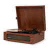 CROSLEY Crosley Voyager Brown Croc - Bluetooth Portable Turntable  & Record Storage Crate