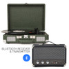 CROSLEY Crosley Cruiser Ostrich - Bluetooth Turntable & Black GPO Bluetooth Speaker