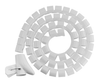 BRATECK 30mm/1.2' Diameter Coiled Tube Cable Sleeve Material Polyethylene(PE) Dimensions 1000x30mm - White