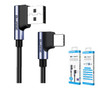 8WARE Premium 1m Samsung Certified 90 Degree Angle USB Type C Data Sync Fast Charging Cable For Samsung Huawei Google LG Retail Pack