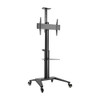 BRATECK Ultra-Modern Aluminum TV Cart (Landscape/Portrait Orientation) Fit 37'-70' Up to 70Kg - Black