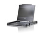 ATEN Rackmount Single Rail LCD Console VGA,HDMI,DVI & VGA w/ 17.3' LCD Display, 1x Custom KVM Cable Included, 1920x1080@60hz Display, LED Illumination