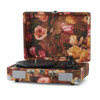 Crosley Cruiser Bluetooth Portable Turntable - Floral + Bundled Crosley Portable Bluetooth Speaker - Black
