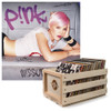 Crosley Record Storage Crate & P!Nk M!Ssundaztood Double Vinyl Album Bundle