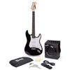 RockJam Electric Guitar Superkit with 10-watt Amp, Gig Bag, Picks & Online Lessons 6 String Pack - Black