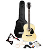 RockJam Acoustic Guitar Super kit Includes Stand, Gig Bag, Tuner, Picks, Plectrum Holder, Spare Strings & Online Lessons - Natural