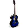 RockJam Acoustic Guitar Superkit Includes Stand, Gig Bag, Tuner, Picks, Plectrum Holder, Spare Strings & Online Lessons - Blue