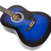 RockJam Acoustic Guitar Superkit Includes Stand, Gig Bag, Tuner, Picks, Plectrum Holder, Spare Strings & Online Lessons - Blue