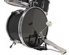 Music Alley 3 Piece Kids Drum Set with Throne, Cymbal, Pedal & Drumsticks - Metalic Black