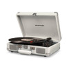 Crosley Cruiser Bluetooth Portable Turntable - White Sands + Bundled HolySmoke Bluetooth Retro Speaker - Black