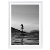 Wall Art's Monochrome Surfer Girl Large 105cm x 81cm Framed A1 Art Print 