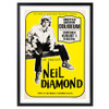  Wall Art's Neil Diamond - Seattle Center Coliseum - 1971 Large 105cm x 81cm Framed A1 Art Print 