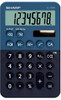  SHARP 8 Digit Pocket Calc Blue 