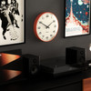 Newgate Radio City Wall Clock Black Arabic Dial - Matte PumPack of in Orange