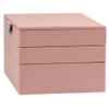 Cassandra's Medium 3 Tray Jewellery Box - The Mia Collection - Pink 