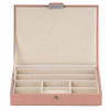  Cassandra's Medium 4 Tray Jewellery Box - The Jade Collection - Pink 