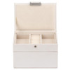  Cassandra's Mini 2 Tray Jewellery Box - The Dylan Collection - White 