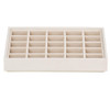 Cassandra's Medium 4 Tray Jewellery Box - The Jade Collection - White 