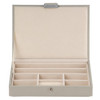  Cassandra's Medium 4 Tray Jewellery Box - The Jade Collection - Grey 