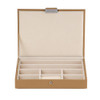  Cassandra's Medium 3 Tray Jewellery Box - The Mia Collection - Taupe 
