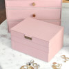  Cassandra's Medium 3 Tray Jewellery Box - The Mia Collection - Grey 