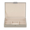  Cassandra's Medium 3 Tray Jewellery Box - The Mia Collection - Grey 