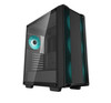 DEEPCOOL CC560 V2 Black Mid-Tower Computer Case, Tempered Glass Window, 4x Pre-Installed LED Fans, Top Mesh Panel, Support Up To 6x120mm or 5x140mm AI