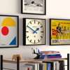  Newgate Number Five Wall Clock Black Blue Hands 