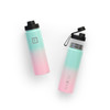  Iron Flask Wide Mouth Bottle with Spout Lid, Bubble Gum - 22oz/650ml 