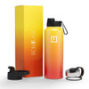  Jade Yoga Voyager Mat - Olive & Iron Flask Wide Mouth Bottle with Spout Lid, Fire, 32oz/950ml Bundle 