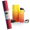  Jade Yoga Harmony Mat - Raspberry & Iron Flask Wide Mouth Bottle with Spout Lid, Fire, 32oz/950ml Bundle 