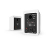  Kanto TUK 260W Powered Bookshelf Speakers with Headphone Out, USB Input, Dedicated Phono Pre-amp, Bluetooth - Pair, Matte White with SX22W White Stand Bundle 
