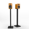  Kanto YU4 140W Powered Bookshelf Speakers with Bluetooth® and Phono Preamp - Pair, Bamboo with SP32PL Black Stand Bundle 