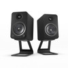  Kanto YU4 140W Powered Bookshelf Speakers with Bluetooth® and Phono Preamp - Pair, Matte Black with SE4 Black Stand Bundle 
