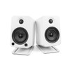  Kanto YU4 140W Powered Bookshelf Speakers with Bluetooth® and Phono Preamp - Pair, Matte White with S4W White Stand Bundle 