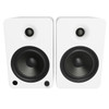  Kanto YU6 200W Powered Bookshelf Speakers with Bluetooth® and Phono Preamp - Pair, Matte White with SX26W White Stand Bundle 