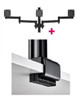 ATDEC Atdec AWMS-3-13714 Triple Monitor Arms + 400mm Post / 12kg (26.5lb) Flat Screens, 10kg (22lb) Curved Screens + C Clamp Desk Fixing, Black