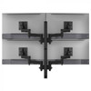ATDEC Atdec AWMS-4-4675 Quad 460mm Monitor Arms on 750mm Post and Heavy-Duty F Clamp Desk Fixing, Black