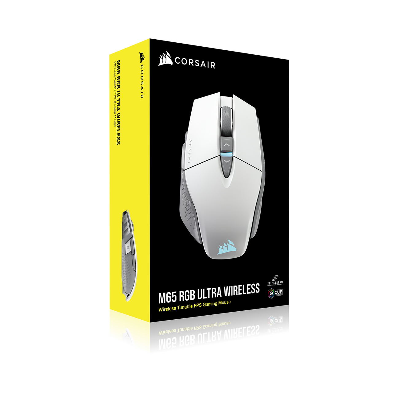 CORSAIR RGB Ultra Wireless White Tunable FPS Gaming Mouse, CORSAIR MARKSMAN 26,000 DPI Optical Sensor, iCUE (L-MICH-M65RGB-ULT-WL-W) AUSTiC SHOP