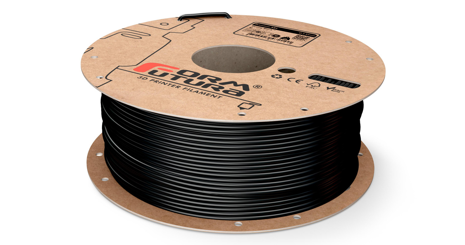 ABS 3D Printer Filament Premium ABS 2.85mm Strong Black 1000 gram (285PABS-STRBLA-1000