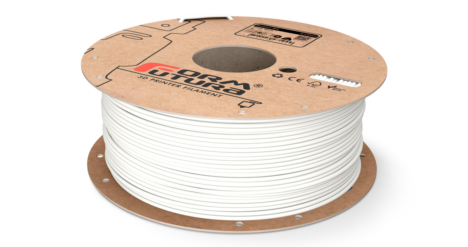 PLA 3D Printer Filament Premium PLA 2.85mm Frosty White 2300 gram (285PPLA-FROWHI-2300)